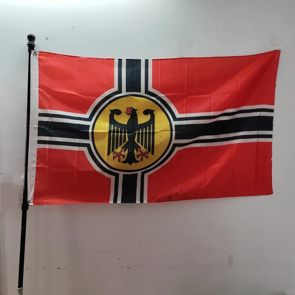 

German Eagle Polyester Flag 90x150cm Weather Resistant Indoor Outdoor Hanging Decoration Banner