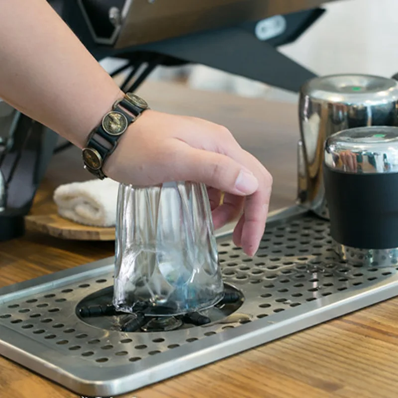 Custom Stainless Steel Automatic Cup Washer Glass Cleaning Rinser Bar Rinser Glass Cup Washer Kitchen Sink Accessories