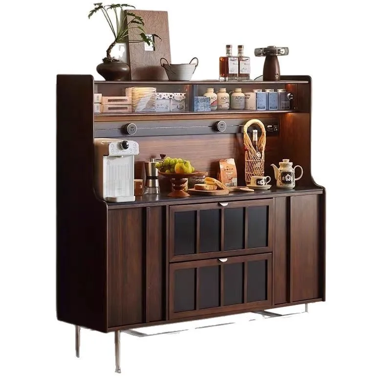 

Solid wood dining side Living room tea Coffee Integrated locker