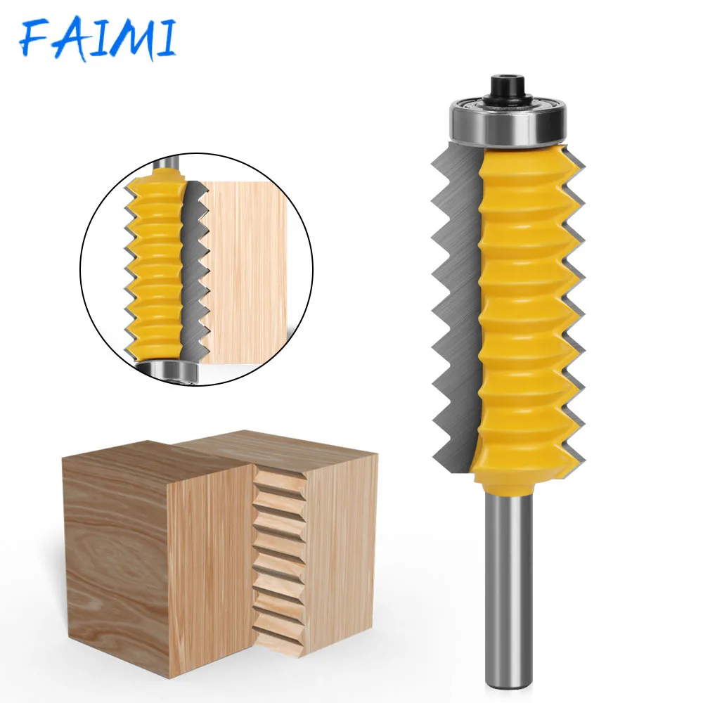 Fraise à joint à tenon multi-dents, tige de 8mm, rainurage de ligne, type ondulé, outils de travail de calcul d\'épissage, mèches de couteau