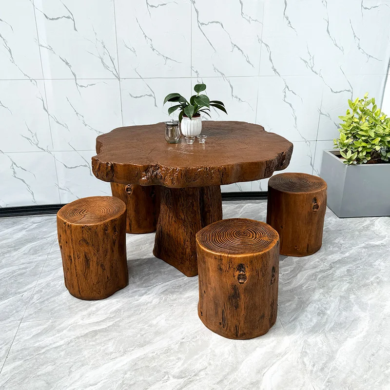 Customizable Set di mobili da giardino retrò in legno Set di tavoli da esterno per patio Set di mobili da giardino Designer Nord