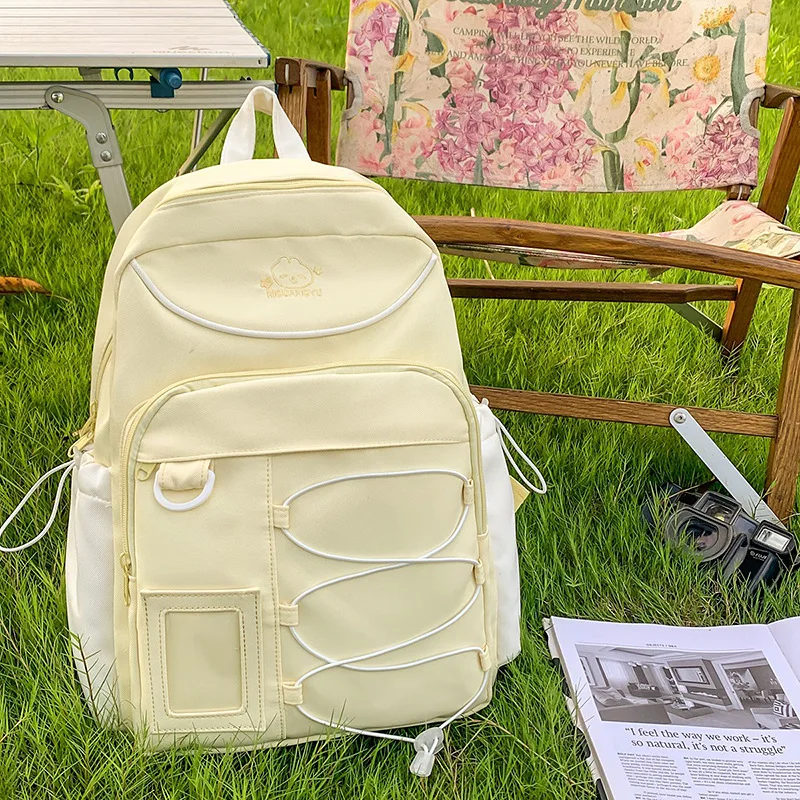 Korean Style Daily Backpack For Women Packsack Waterproof nylon Fabric Travel Backpacks Girls School Bag Teenagers Casual Bags