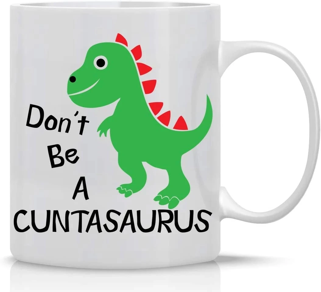 Funny Dinosaur Coffee Mugs Gag Gift Drinkware Coffeeware Dad Papa Kids Cups Teaware Home Kitchen Mugen Tableware Drink Water