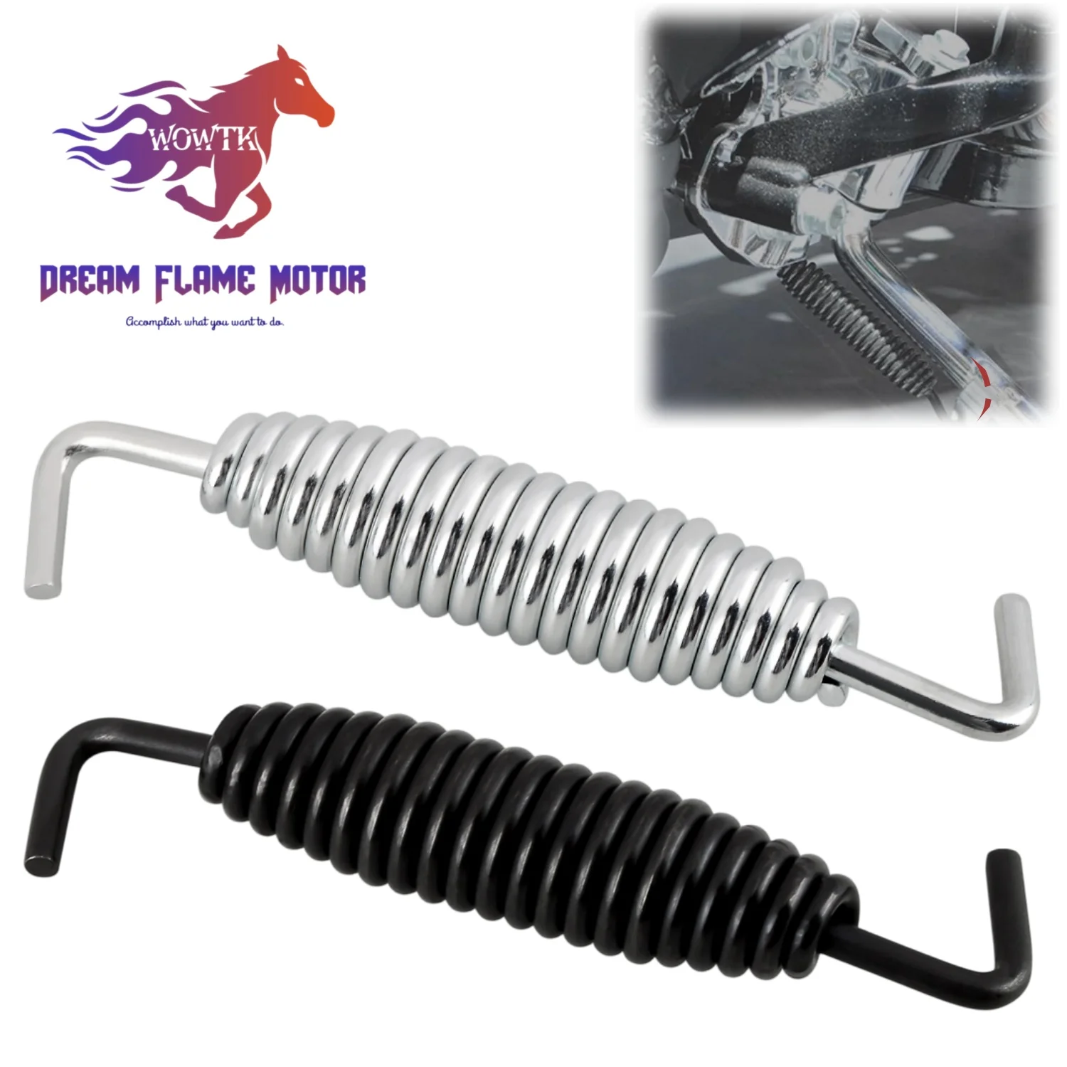 Motorcycle Kickstand Jiffy parts Stand Spring For Harley Touring Ultra Classic Electra Street Glide Road King FLHR/I 1999-2006