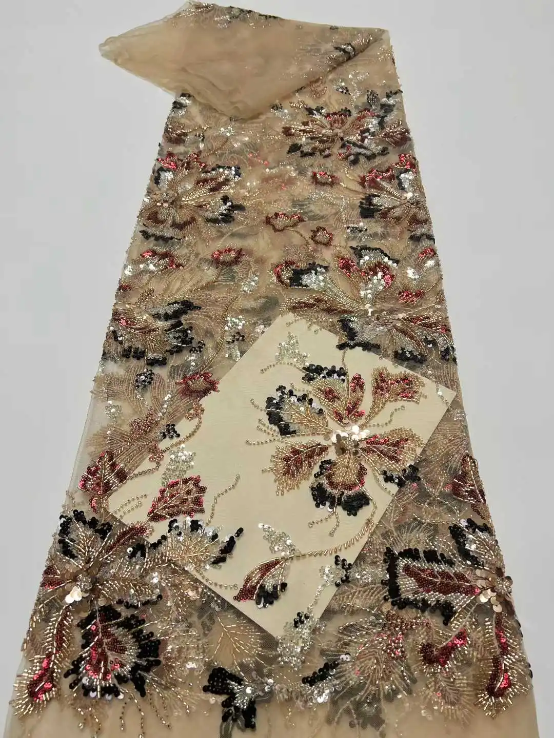 

2025 элегантное африканское нигерийское кружево с бисером, элитное роскошное французское сетчатое кружевное платье с блестками, женское вечернее платье