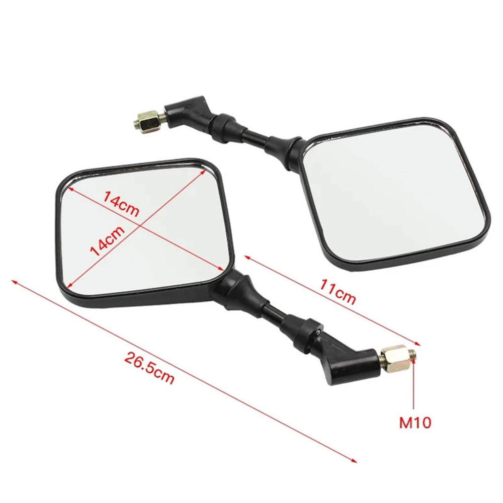 2Pcs Motorcycle Rearview Mirror 8mm 10mm Moped Scooter Dirt Pit Bike Supermotor For Suzuki DR 650 350 200 250 DRZ400 Accessories