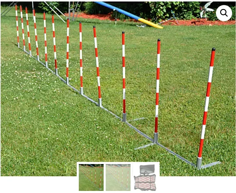 Pet Dog Agility Weave Pole Dog Training Slalom Jump Hurdle