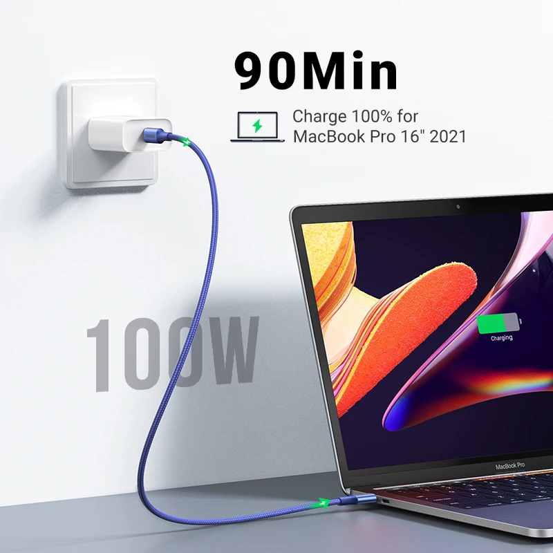 【New-in Sale】UGREEN USB Cable 100W Type C to Type C for MacBook Samsung PD100W USB Type C Fast Charging Cable Cord QC4.0 USB C