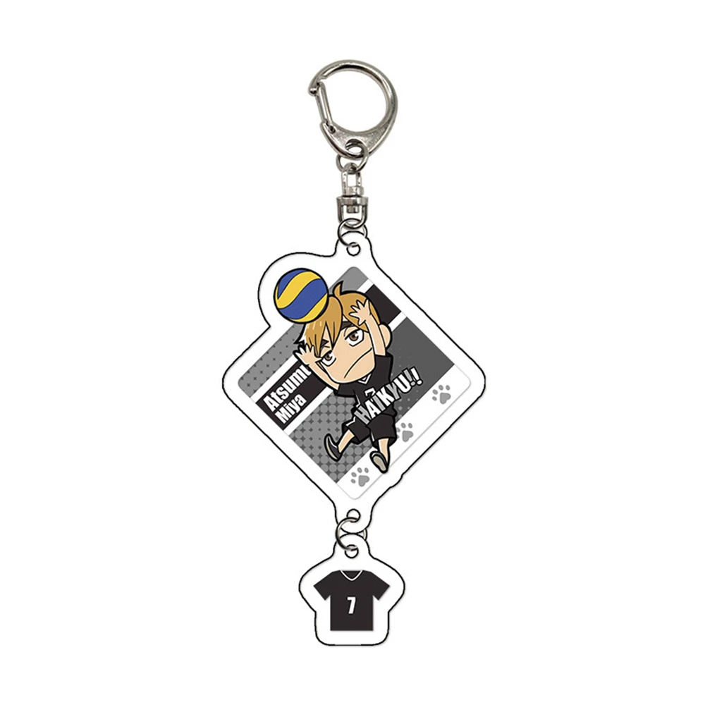 Anime Haikyuu!! Hinata Shoyo Yu Nishinoya Korai Hoshiumi Cosplay Costume Acrylic Key Chain Keychain Accessories