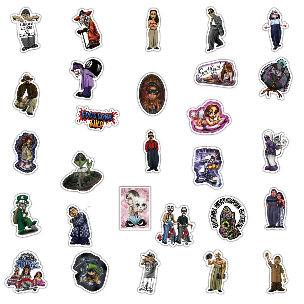 10/30/50PCS Hip Hop Rap Greeting Homies Friend Cool Stickers Decal Skateboard Guitar Motorcycle Phone DIY Car Waterproof Sticker