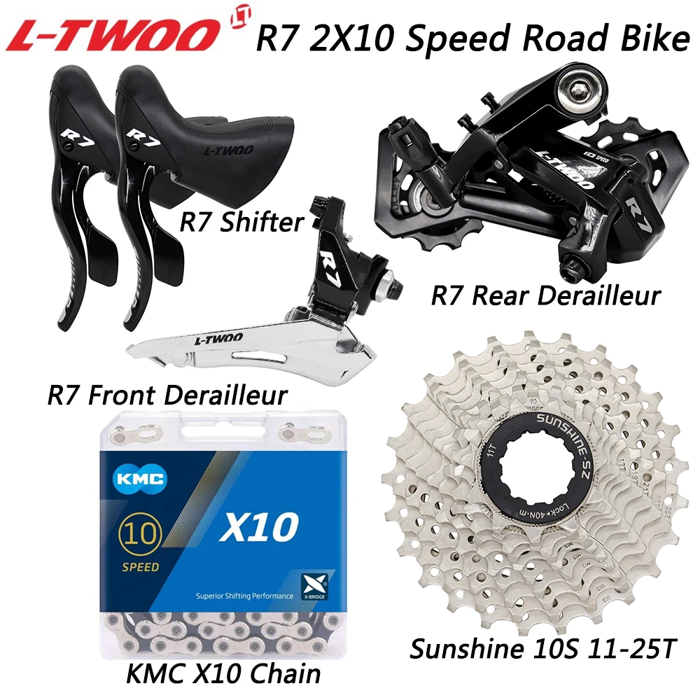 

LTWOO R7 2X10 Speed Road Bike Shifter Front Rear Derailleur Groupset Compatible Shimano Original Bicycle Partsv