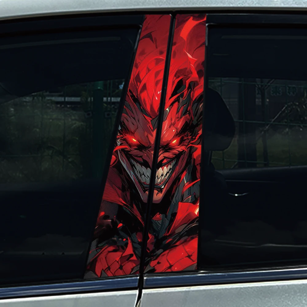 Anime demon monsters Car Stickers Auto B-pillar Car Center Column Decoration Cover Scratches Waterproof Decals Car Accessories