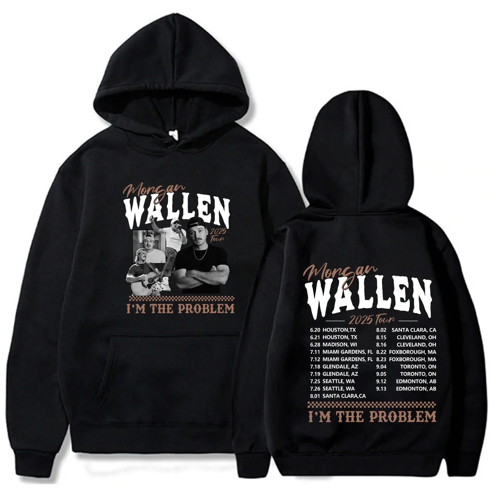 Morgan Wallen Country Music Hoodies Morgan I'm The Problem Tour 2025 Hoodie Harajuku Pullover Tops Man Woman Sweatshirt Gift