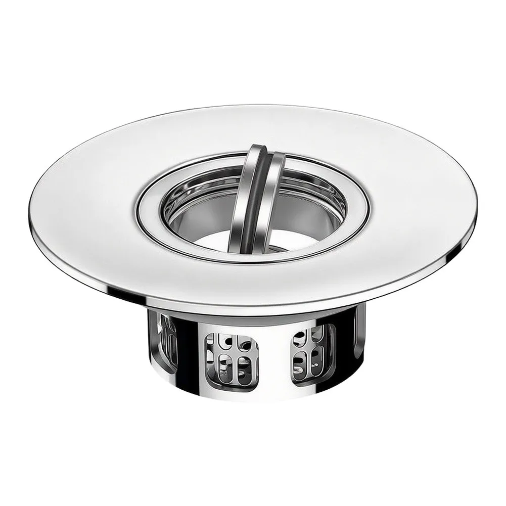 1pc Tub Stopper Shower Drain Hair Catcher Flip-Cover Bathtub Drain Stopper With Strainer Bathroom Bathtub-Plug Drain Protector