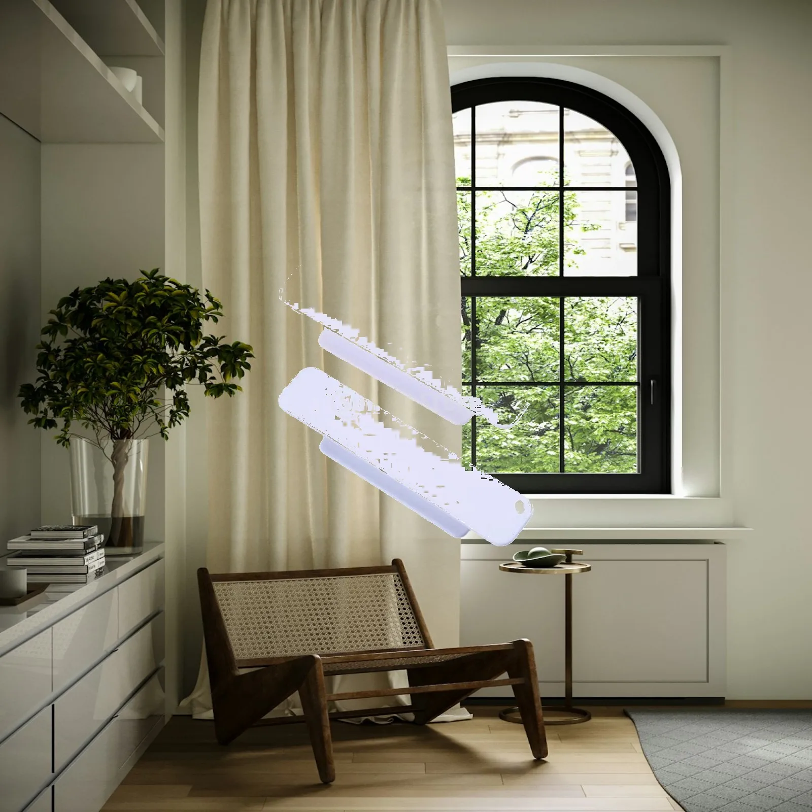 5x2x Cabinet Drawer Handles Instant Pull for Wardrobe Sliding Shower Door Door White