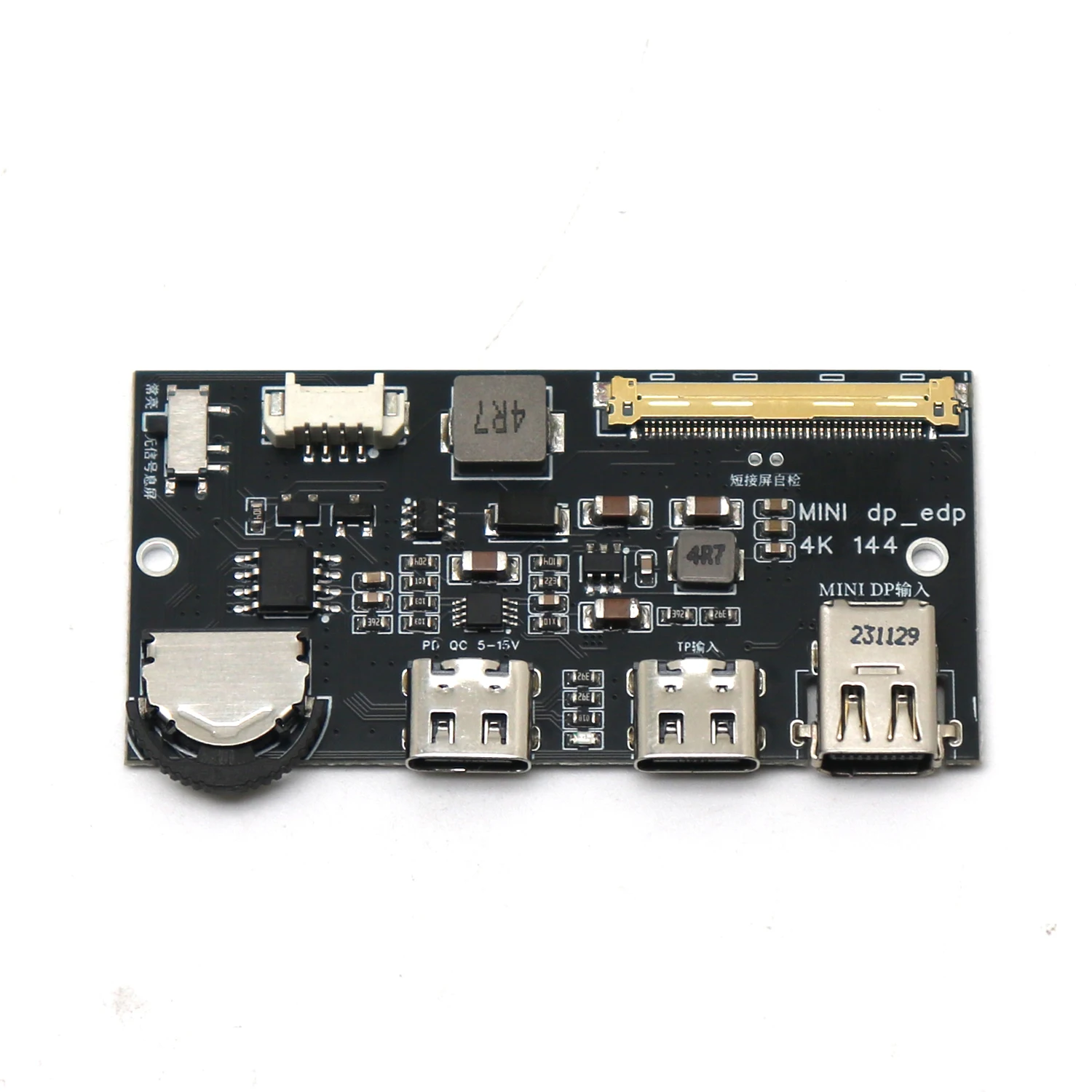 Carte de commande Mini DP vers eDP 4K 2K 144Hz 165Hz 240Hz, adaptateur de contrôleur d'écran portable pour écran LCD d'ordinateur portable DIY