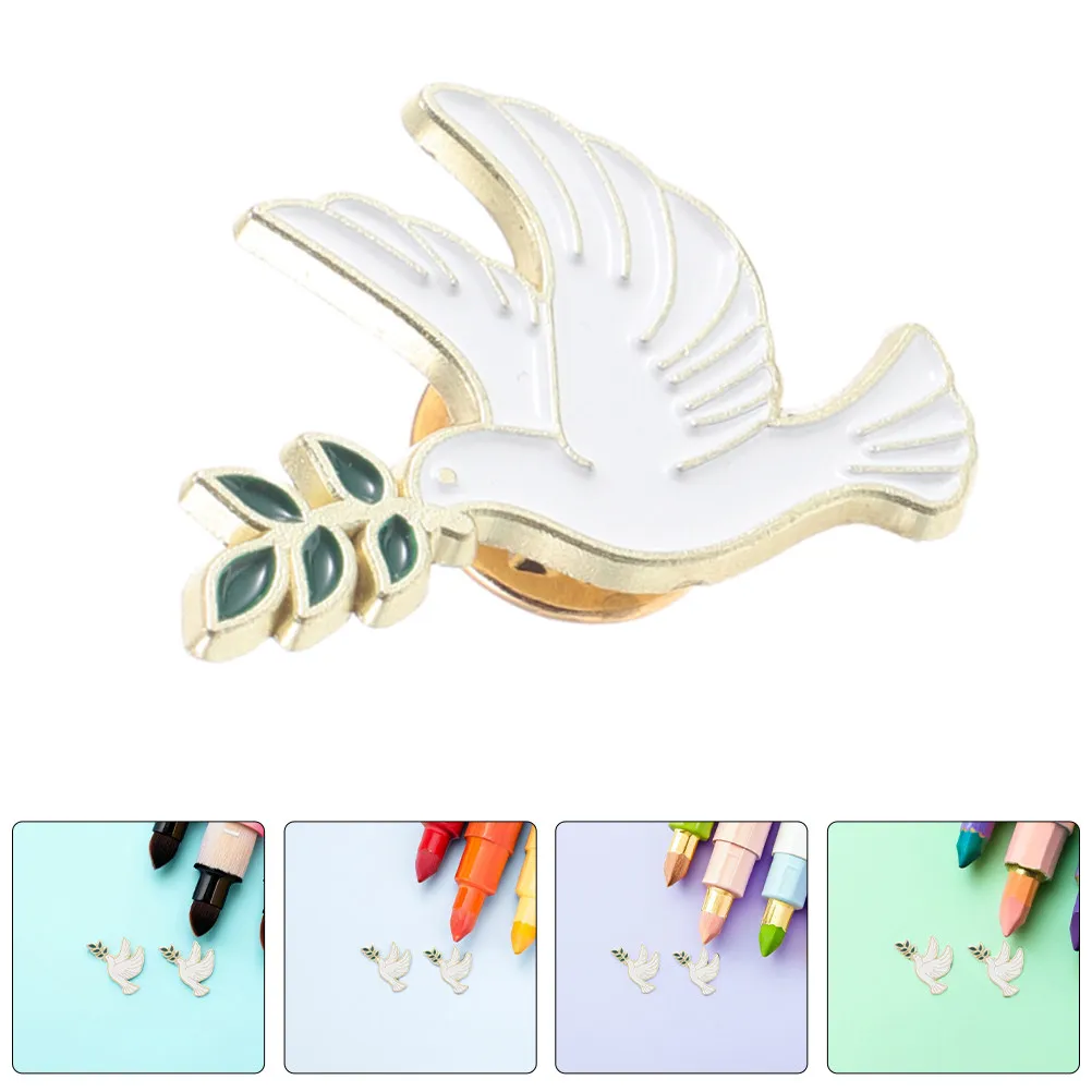 3Pcs Peace Dove Brooch Metal Pin Stylish Lapel Badge for Jacket Scarf Backpack Clothing Accessories Mens Lapel Pin
