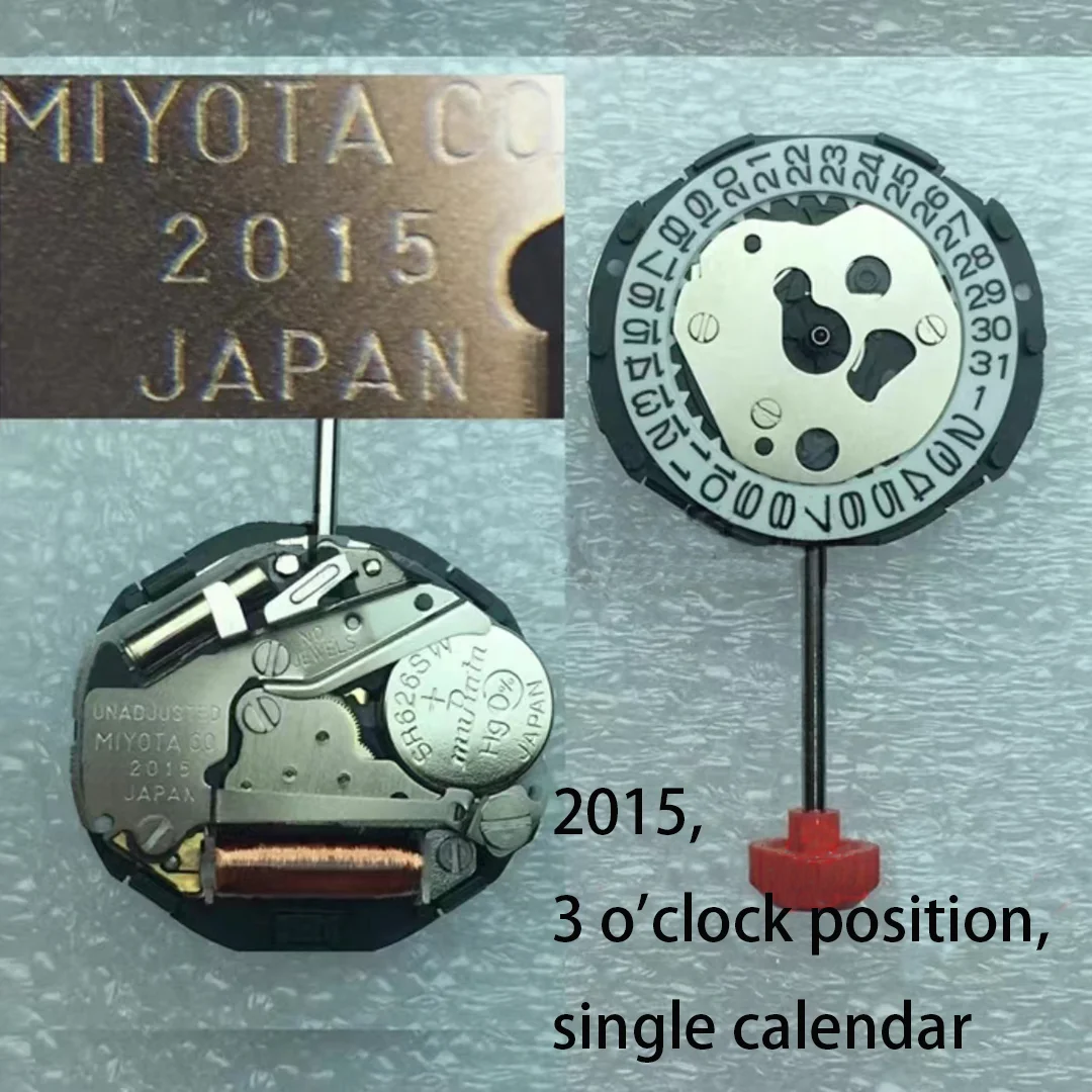 Watch accessories brand new original Japanese single calendar 3-point movement suitable for 2015 quartz movement