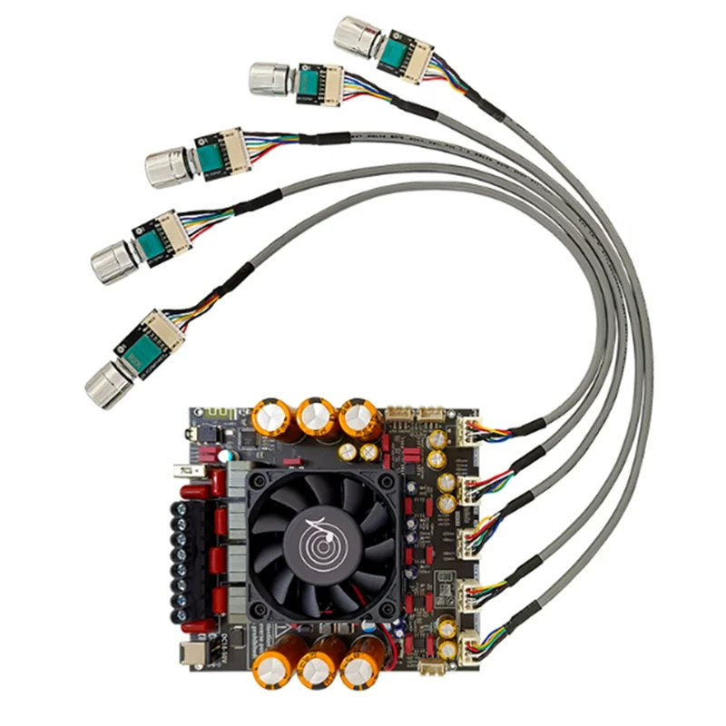 

ABNO-ZK-AS21P Digital Power Amplifier Board Stereo 2X3000W+600W Subwoofer Bluetooth Amplifier Module With Shielded Wire