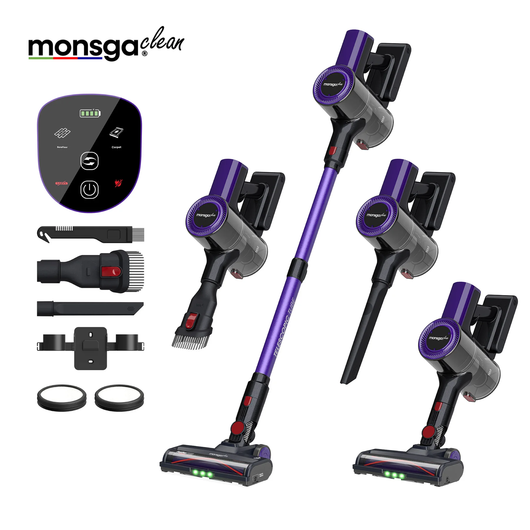 Aspirator Vertical Wireless Gri, Reîncărcabil, pentru Casă