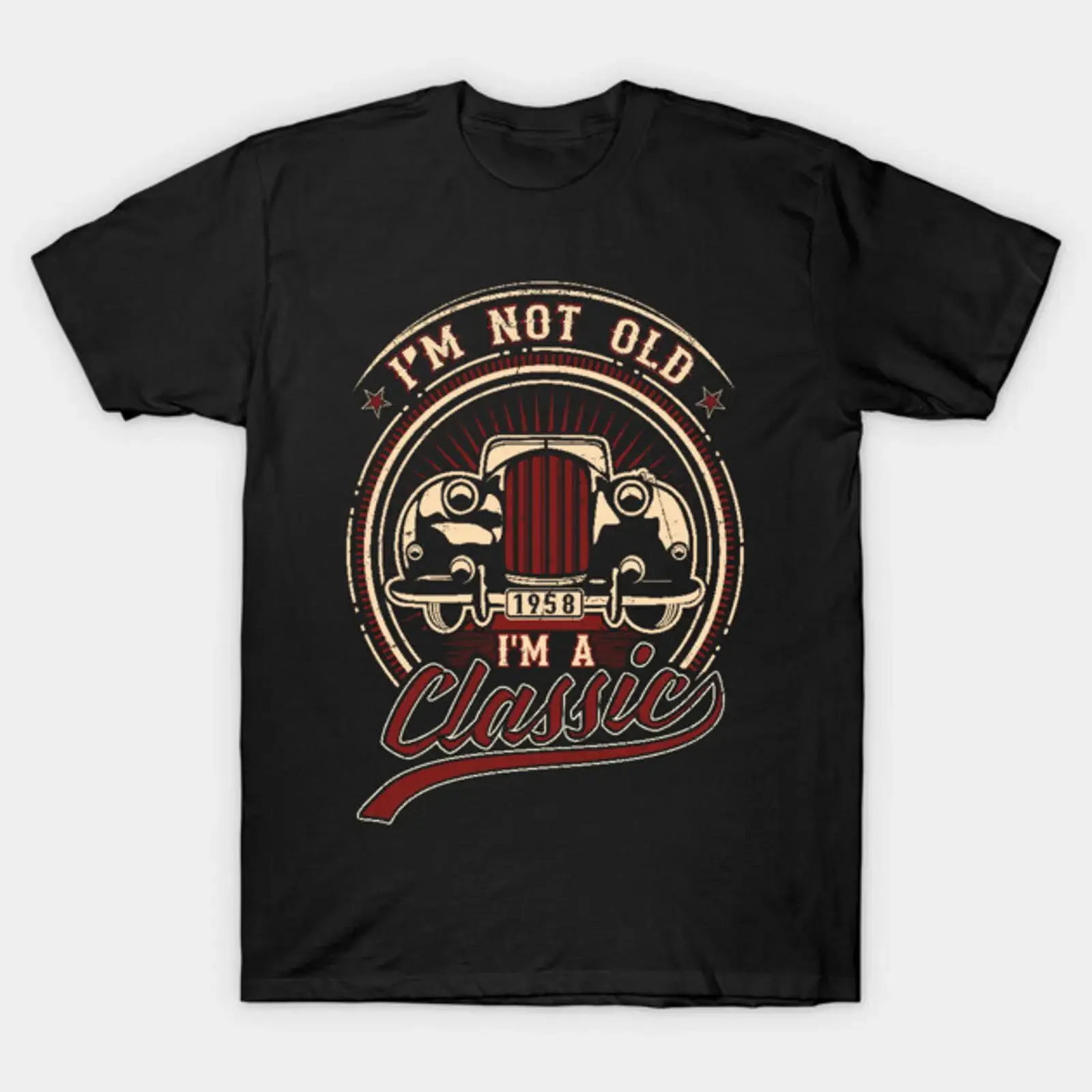 I'm Not Old A Classic Oldtimer 1958 Love T Shirt vintage Washed Versatile fashion Breathable designer clothes Soft streetwear
