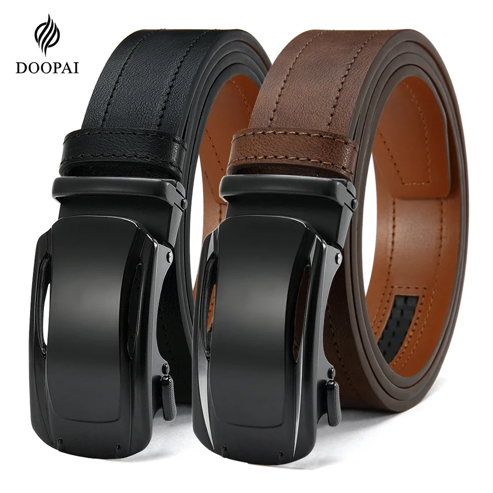 

Mens PU Leather Belt Fashion Automatic Buckle Business High Quality Belt for Men Stylish and Durable Accessory 105 115 125cm