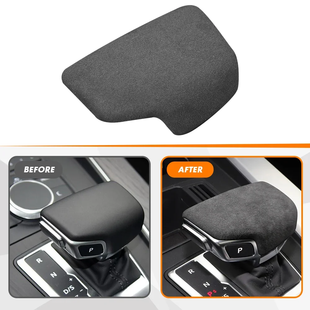 

Gear Shift Knob Cover Suede Car Wrap Gear Shift Collars Case For Audi A4 S4 S5 RS5 B9 A5 Q5 Q7 Auto Interior Accessories