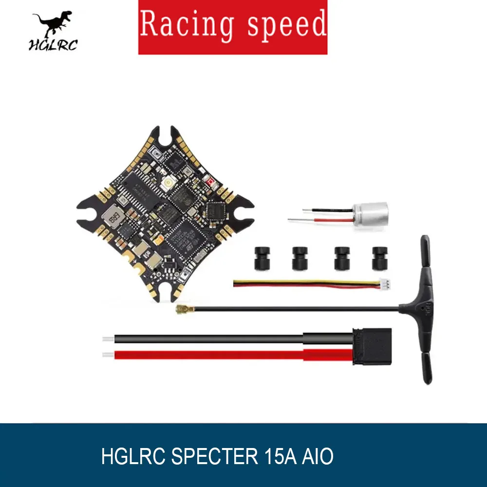

HGLRC New SPECTER 15A AIO F411 Flight Controller 4in1 ESC - MPU6000 Bluejay ELRS 2.4G RX 2-4S 25.5X25.5mm for RC FPV Drones