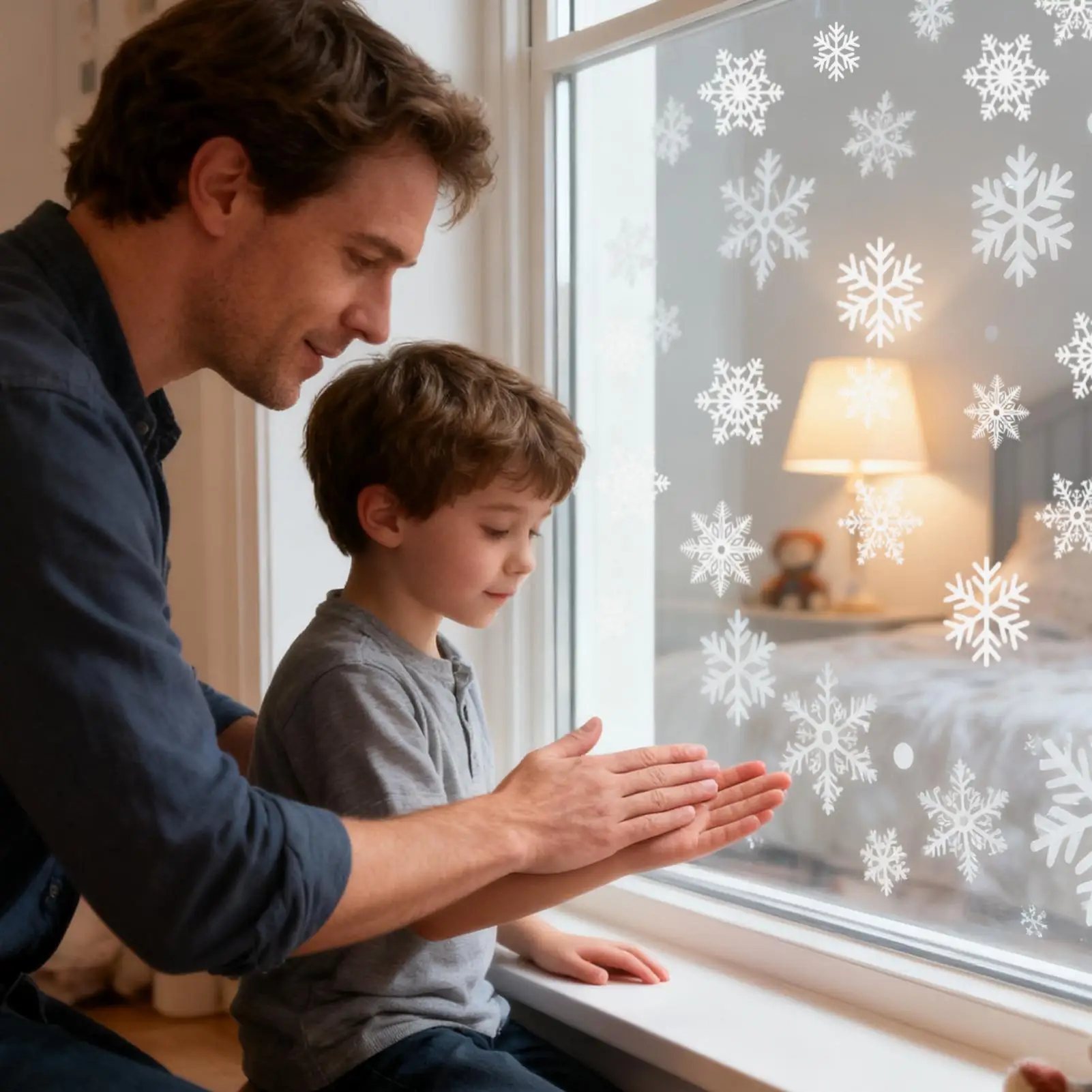 Snowflake Window Clings Static Christmas Seasonal Decor Glass Door Holiday Decals For Homeowners School Office Home Store Living