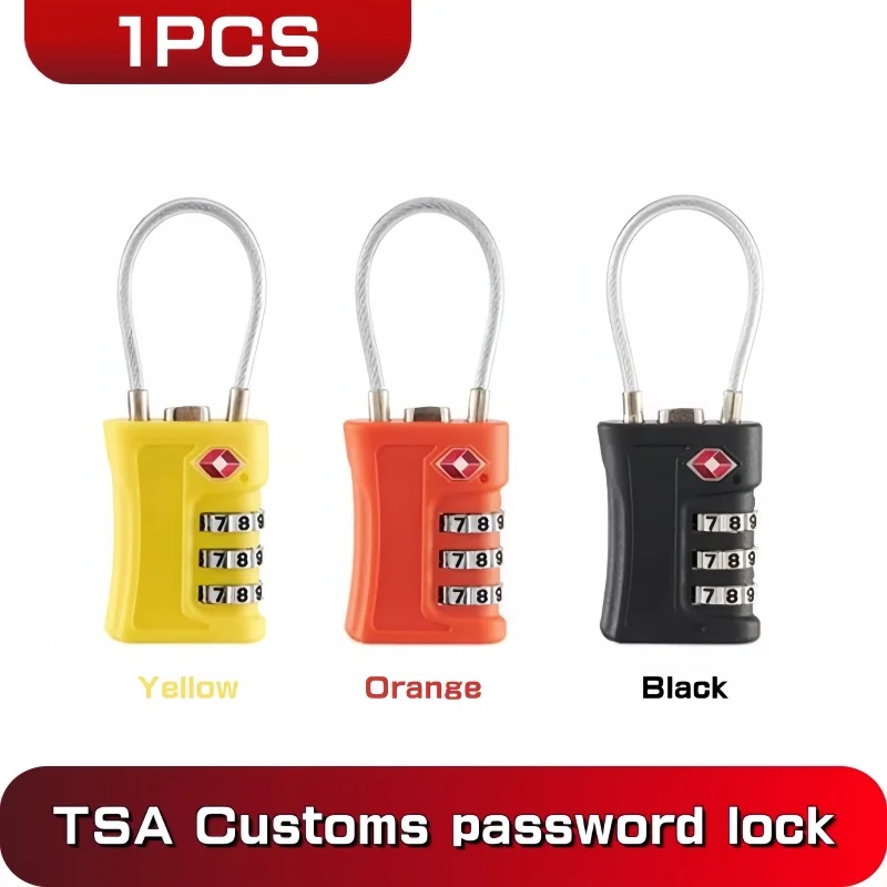 New TSA Customs Colorful Code Lock for Travel Luggage Password Changeable Lock Contrast Color Design Padlock Cabinet Locker