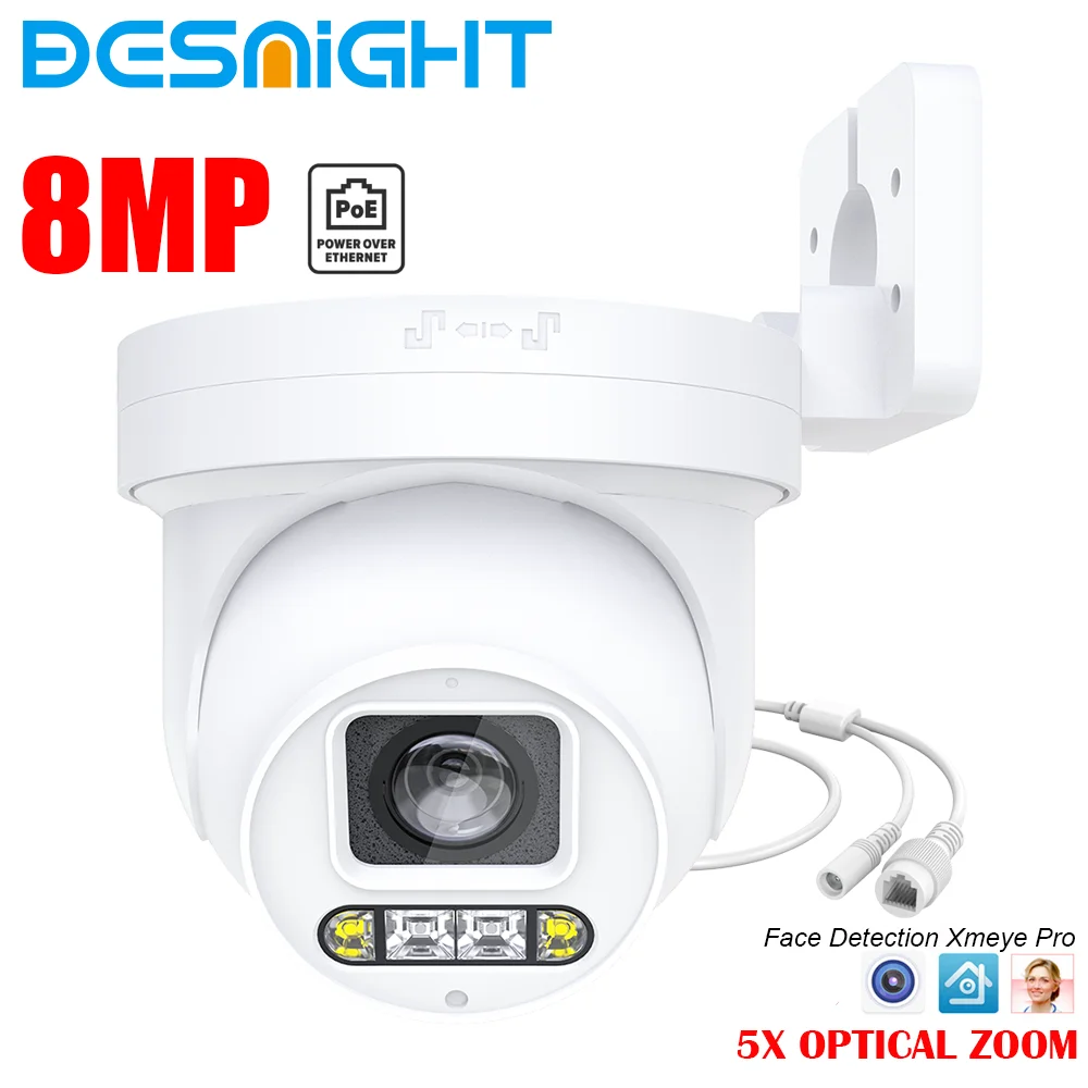 

PTZ Camera 5X Optical Zoom 4MP 5MP 8MP 4K CCTV Security Bullet Camera 40M IR Night Vision Face Detection Xmeye Pro