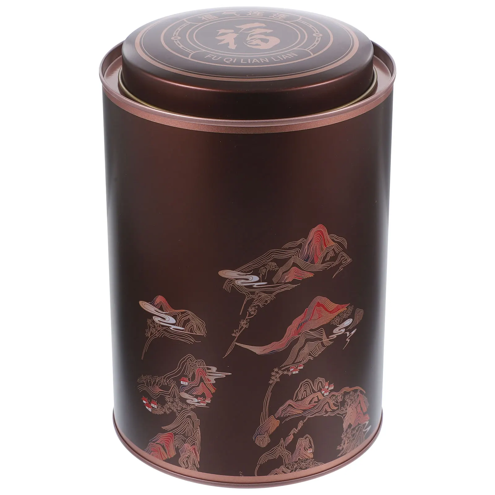 

Tea Jar Airtight Sealed Cans Tinplate Loose Leaf Container Office Desk Decor Tea Leaves Storage Cans Sealing Canisters Household