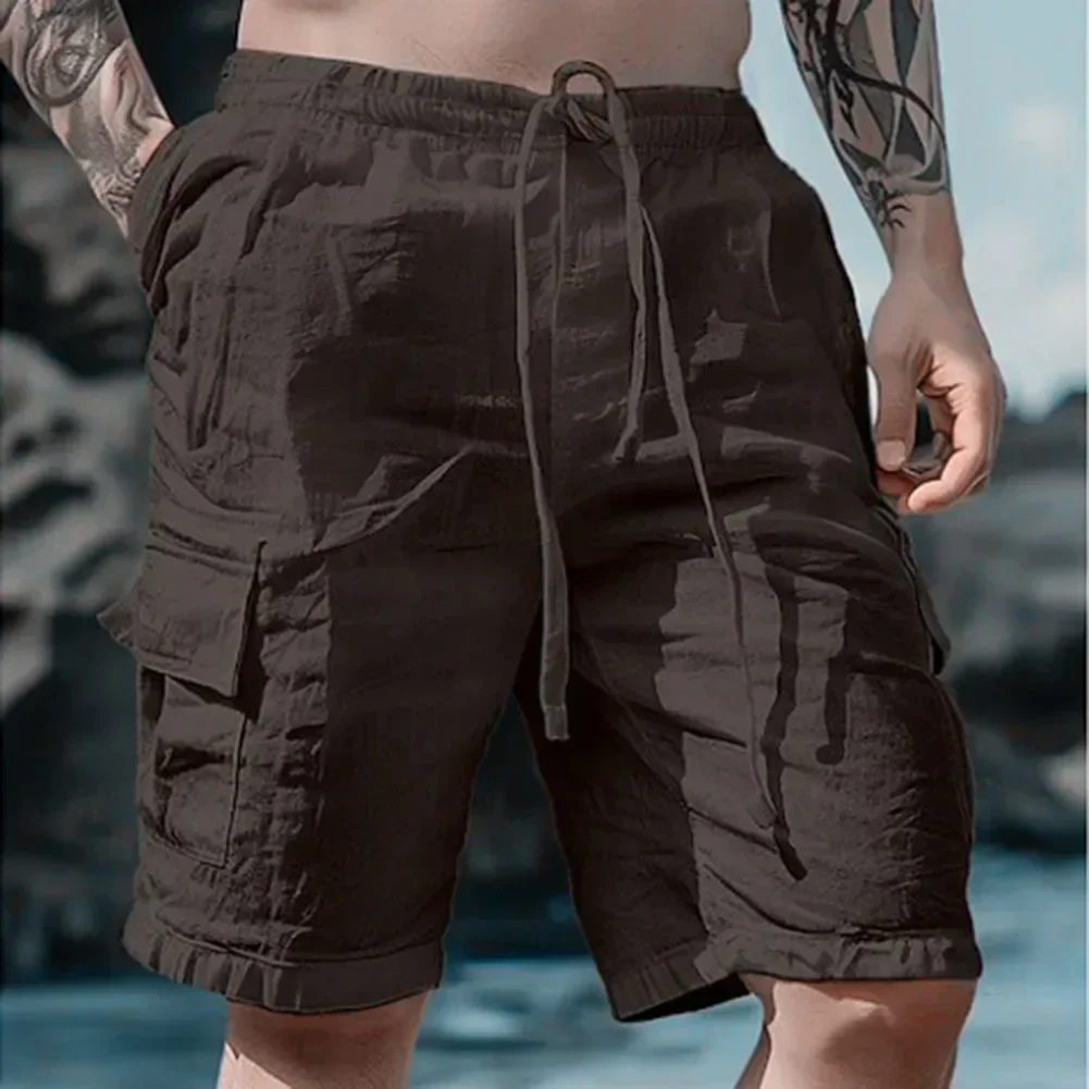 For Holiday For Beach Loose Fit Shorts Mens Cargo Shorts Beach Street Casual Style Medium Stretch Polyester Fabric