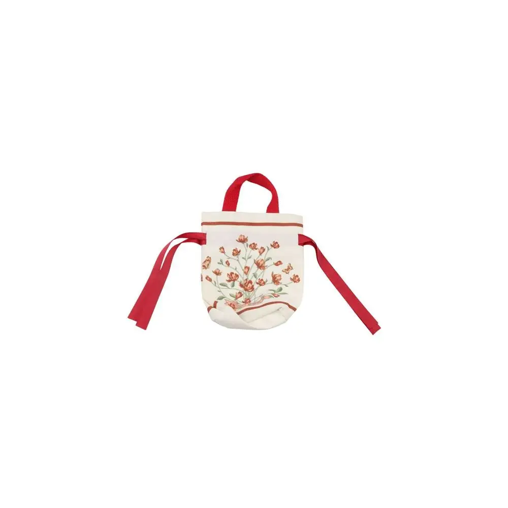 

Mesh Flower Canvas Floral Drawstring Bag Satin Bow Korean Style Festive Sugar Bag Coin Purse Wallet Large Capacity