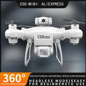 CS8 Mini Drone 4K Dual Camera HD Obstacle Avoidance 360° Wide Angle Adjustable ESC RC Quadcopter Drone Toys Gift