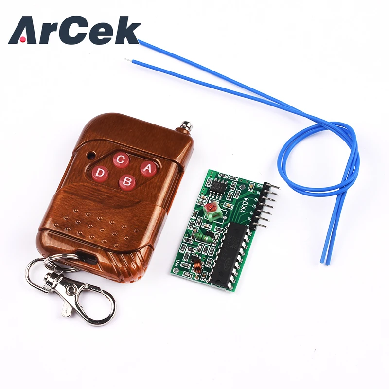 Four Ways 4 CH Key IC 2262 2272 315Mhz Wireless Remote Control Module KitASK Decoding Receiver Board For Arduino