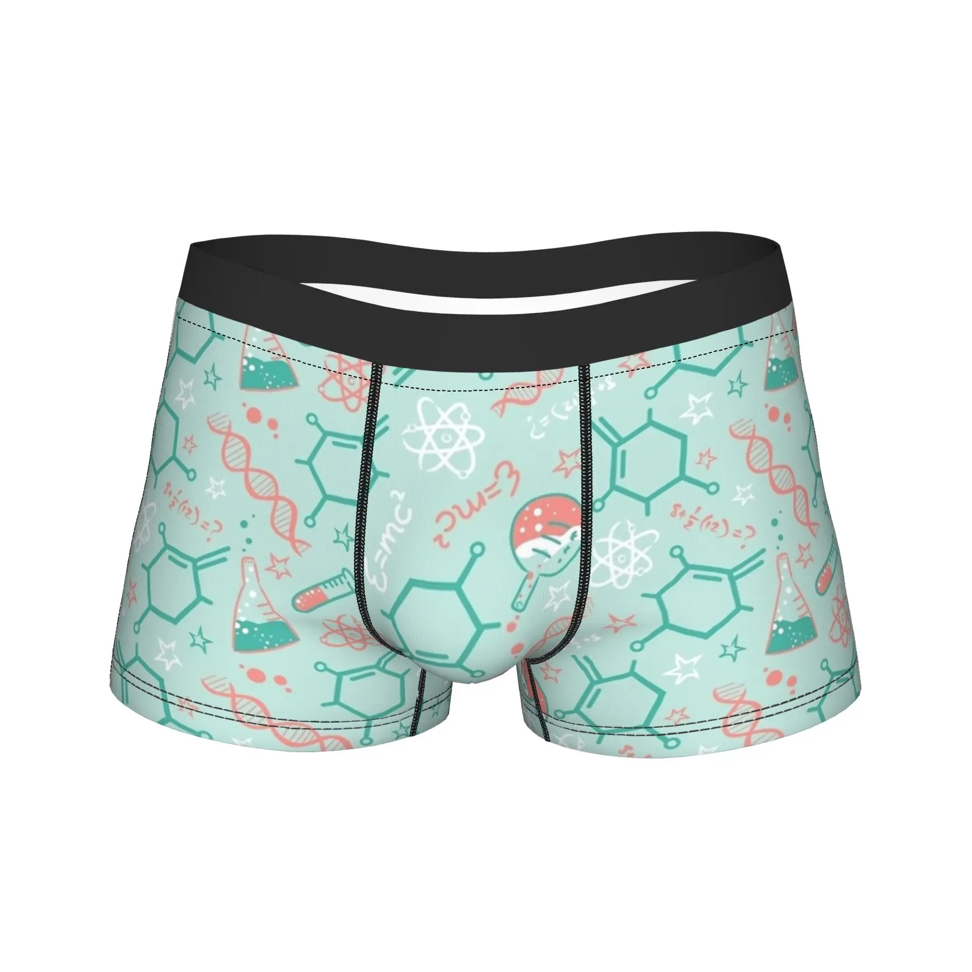 Custom Biology And Chemistry Science Underwear  Custom DIY Boxershorts Hot Sale Men Panties Novelty Shorts Briefs Gift
