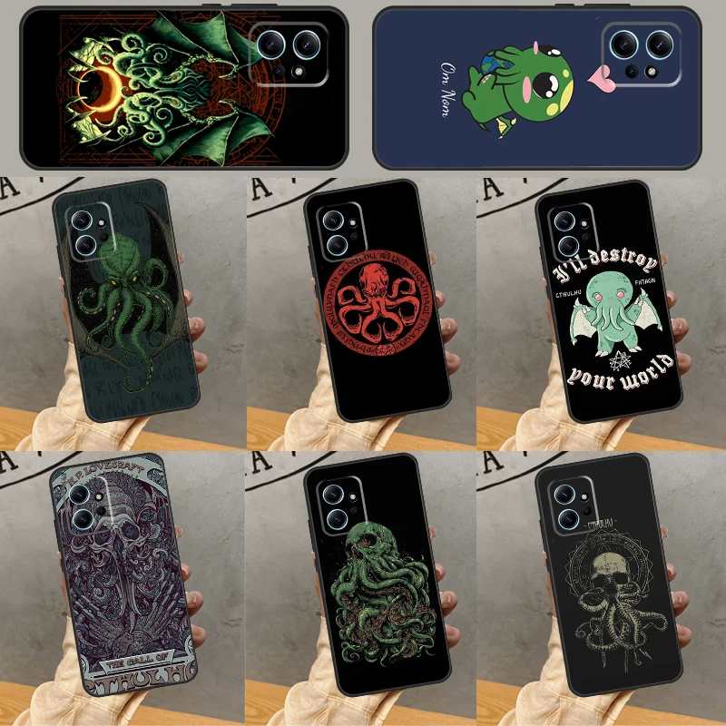 Cthulhu Fhtagn Gothic Case For Xiaomi Redmi Note 11 10 8 9 12 Pro Plus Note 12S 10S 11S 9A 10A 9C 10C 12C Cover