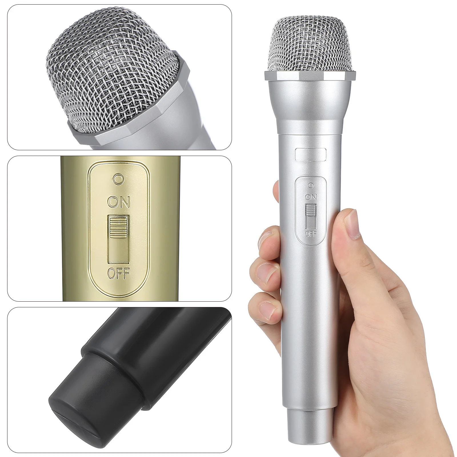 3 قطع من دعامات الميكروفون الصغيرة للأطفال، ميكروفون بلاستيكي مزيف خفيف الوزن وقوي مثالي لعروض الغناء وحفلات أعياد الميلاد ولعب الأدوار