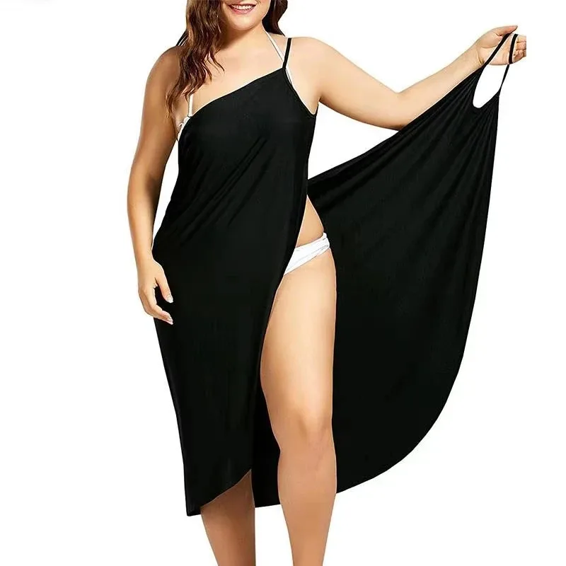 Vestido de playa con tirantes para mujer, pareo cruzado sin espalda, pareo para cubrir, traje de baño sexy para vacaciones femeninas