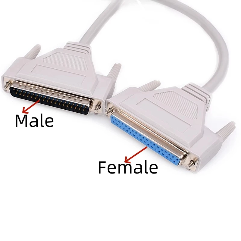 1pcs Db9/25/37 Pin Cable Serial Port Extension Printer Copier Data Cable Male To Female 1.5/3 Meters