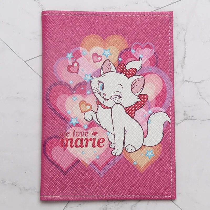 Disney Marrie PU Printed Passport Holder ID Card Cover Action Figure Toys Dumbo Cute Cards Storage Bag Girls Kids Birthday Gifts