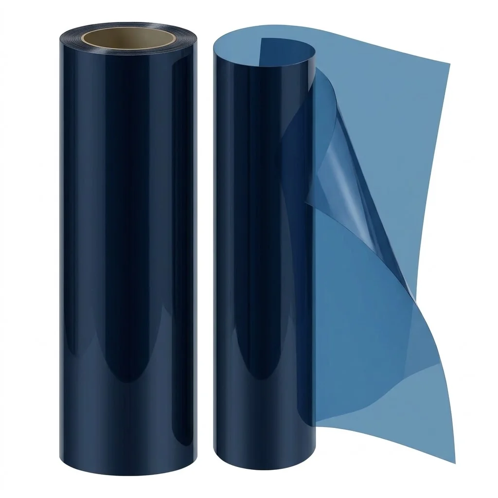 Dark Blue Silver Static Cling Window Film 90cm X 1/2/3/5m Daytime Privacy Tint No- Glue One-Way Heat UV Block Removable Reusable