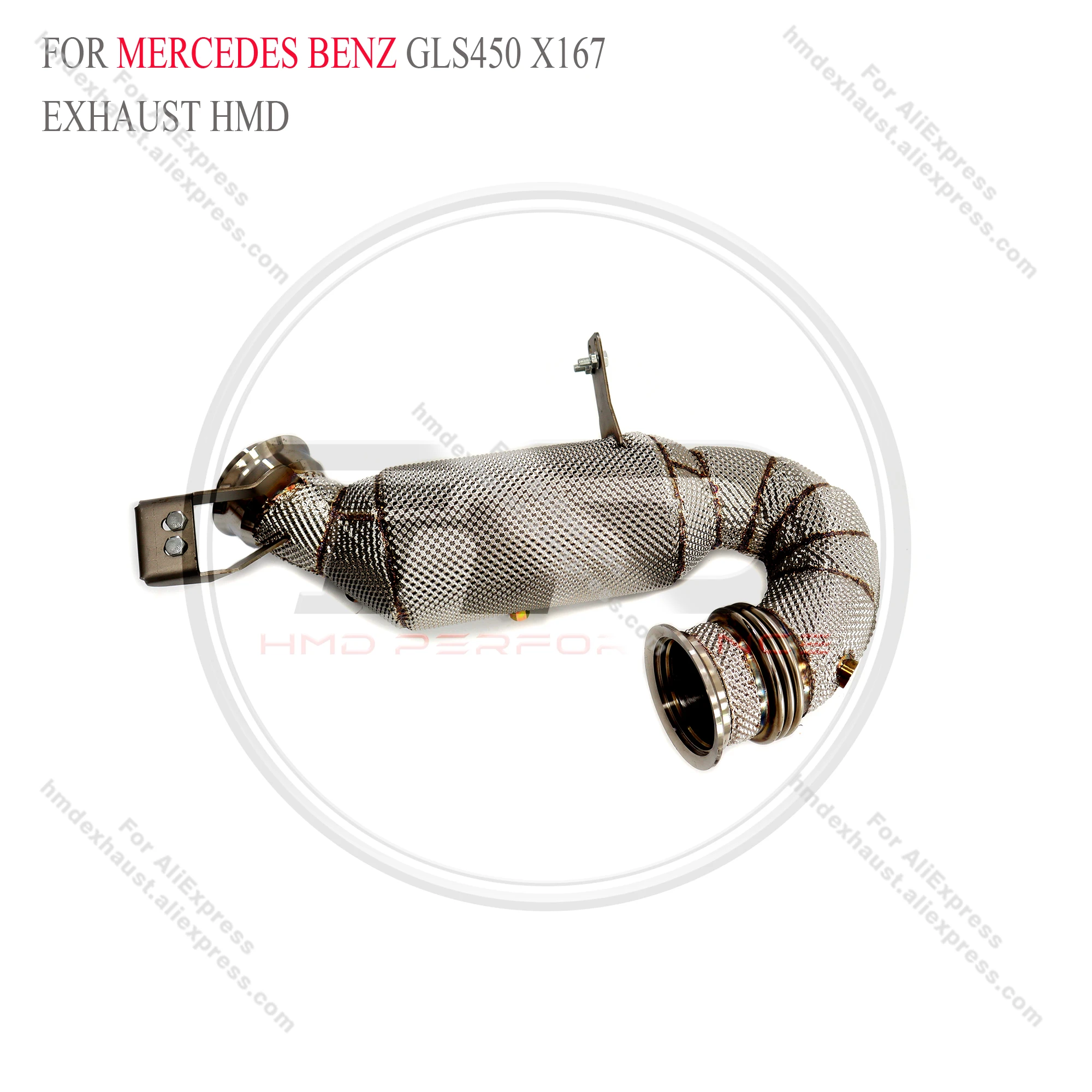 

HMD Exhaust System High Flow Performance Downpipe for Mercedes benz GLS450 X167 With Heat shield