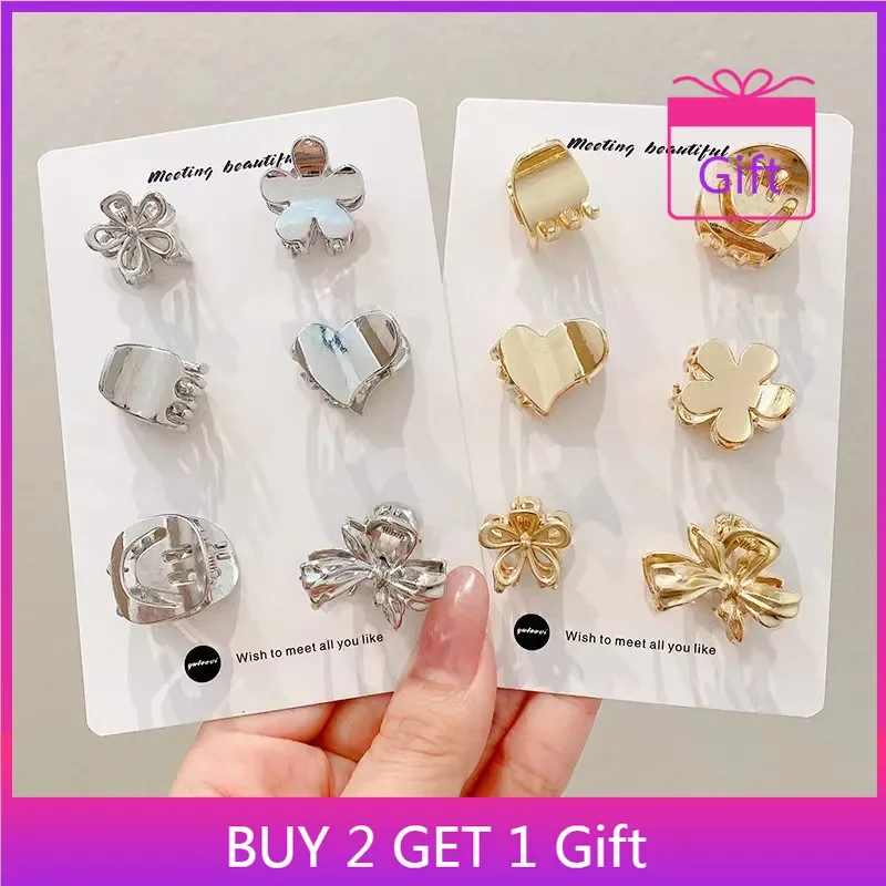 

Металлические мини-зажимы с цветком для женщин - летние зажимы для челки с бантом, инструменты для фиксации макияжа, зажимы для волос в виде акулы, аксессуары для волос