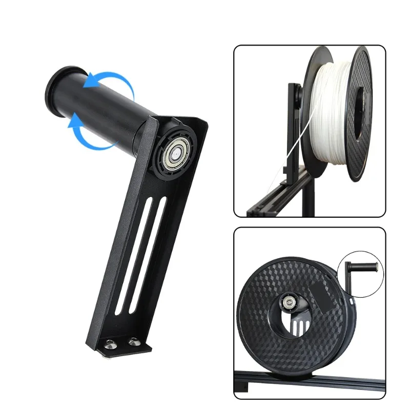 

Поворотный держатель для филамента с плавным подшипником для катушек PLA, ABS, PETG, стабильная фиксирующая подставка для 3D-печати FDM