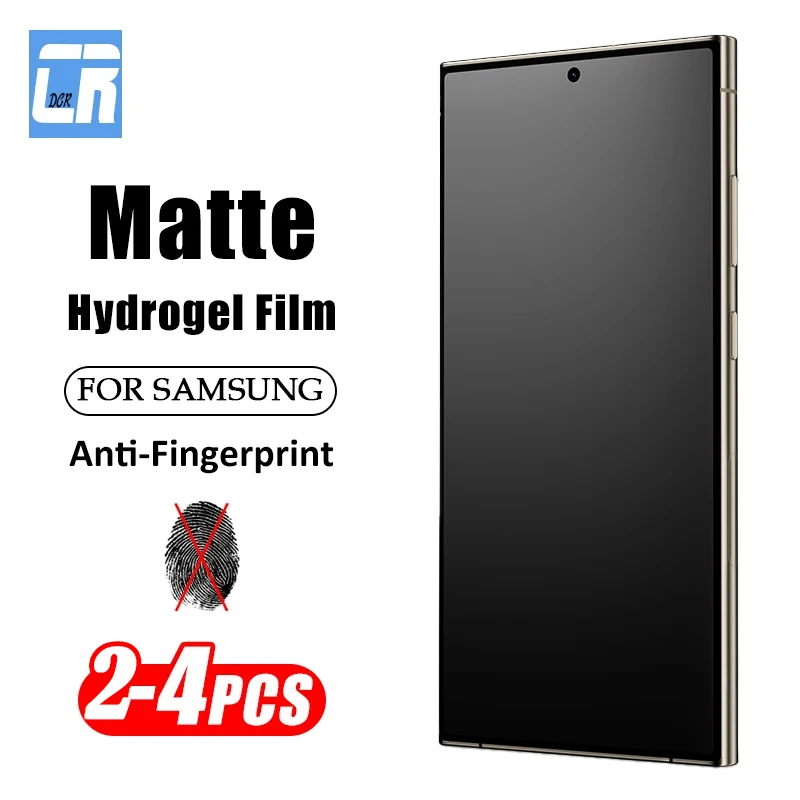 2-4Piece No Fingerprint Matte Hydrogel Film for Samsung Galaxy S25 S24 S23 S22 Ultra Screen Protector for Samsung S8 S9 S10 Plus