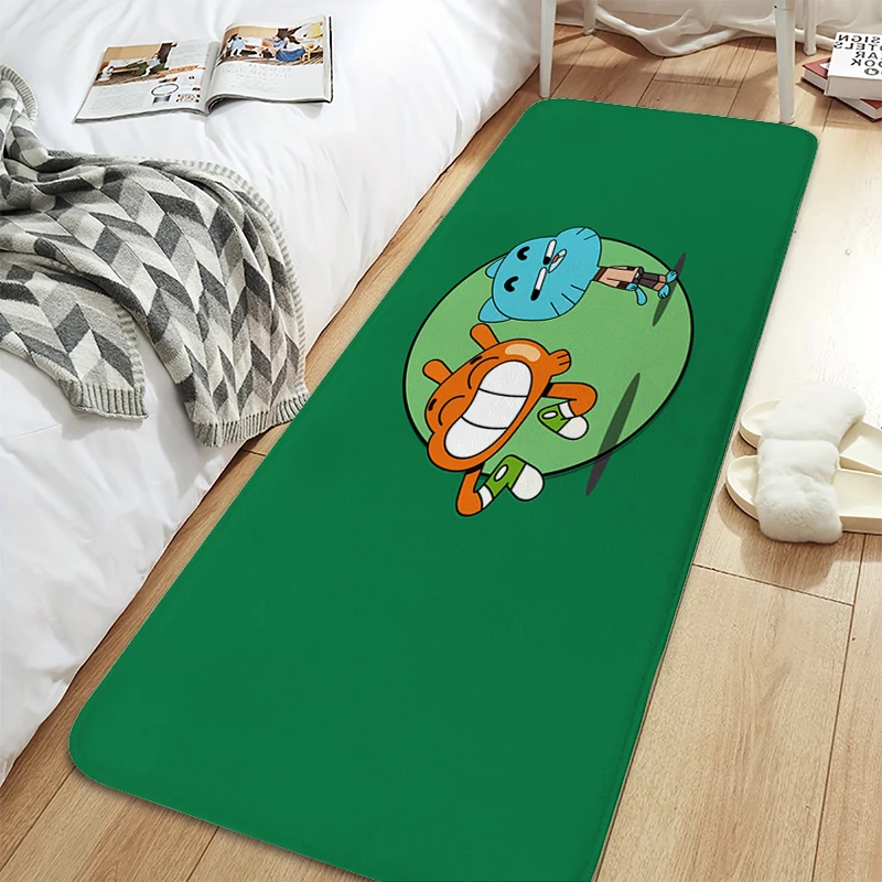 

Custom Rug A-The Amazing World of Gumballs Aesthetic Bathroom Carpet Bedroom Mat Hallway Bathmat Washable Non-slip Kitchen Mats