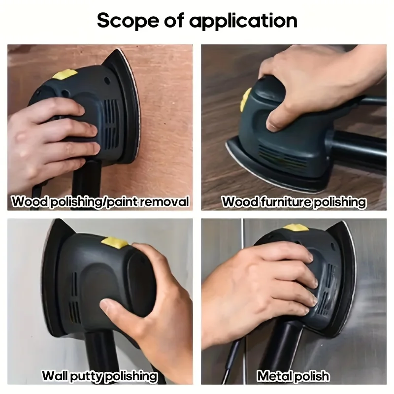 5 قطعة الأحمر الكهربائية ساندر طحن الوسادة الظهر الصوف ذاتية اللصق الماوس نحى مجلس الأثاث الرملي تلميع فرك