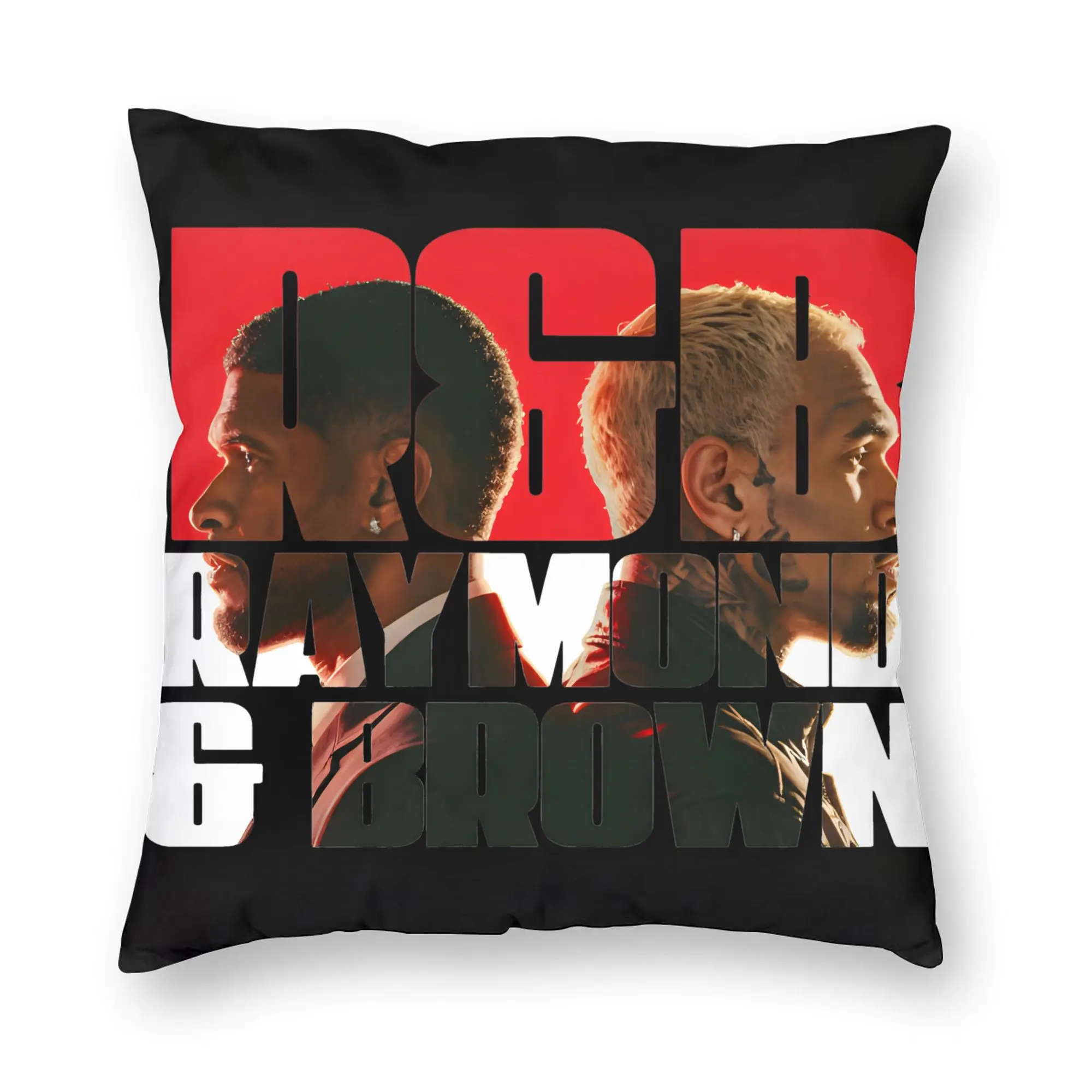 Chris Brown And Usher The Rb Tour Pillow Cover  Raymond And Brown Retro Trendy Pillow Case For Chair Sofa Home Decor Cover Gift